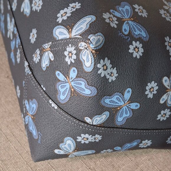 Coach City Tote Bag in Lovely Butterfly Print - Picture 6 of 8